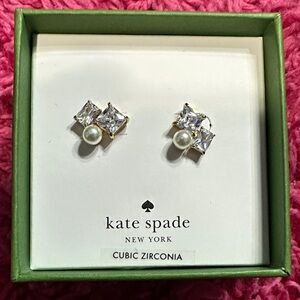 Kate Spade Gold and Silver Cubic Zirconia Earrings